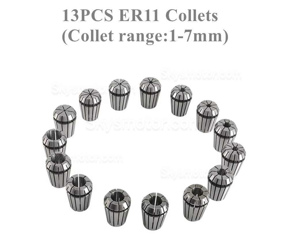 1.5KW 110V/220V 空冷CNCスピンドルモーターキット OSP001696 VFD（可変周波数ドライブ） & ER11コレット13個付き